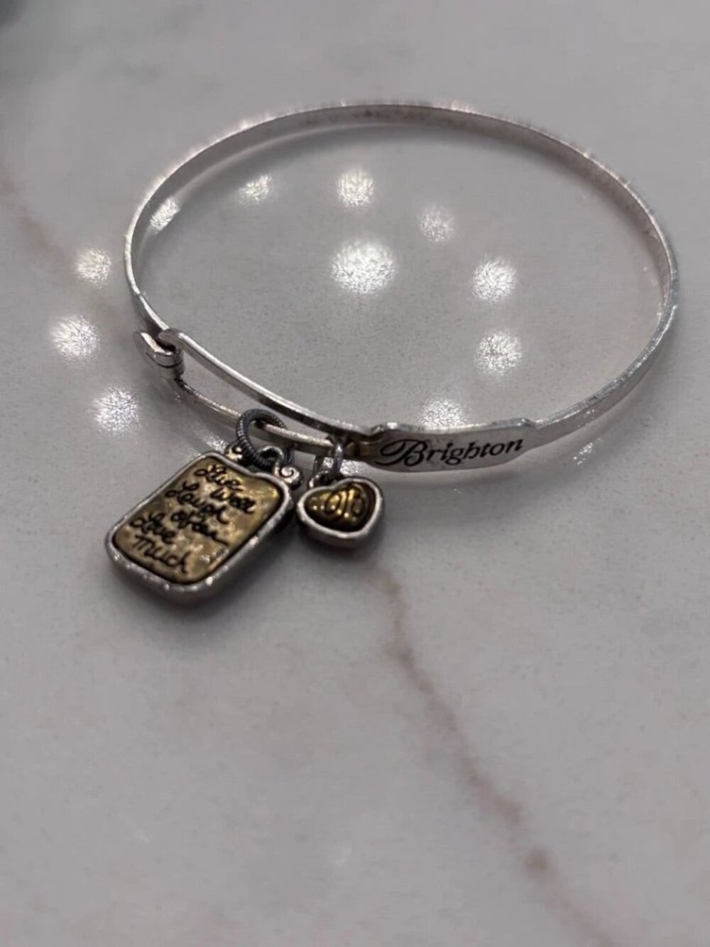 Brighton Silver Gold Two Tone Charm Bracelet